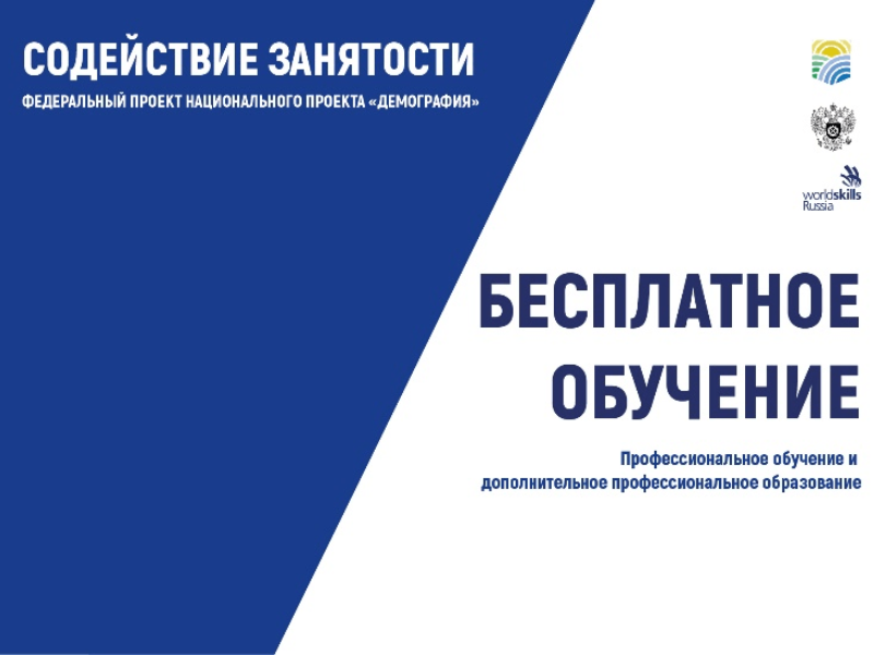 Обучение граждан в рамках федерального проекта содействие занятости национального проекта демография